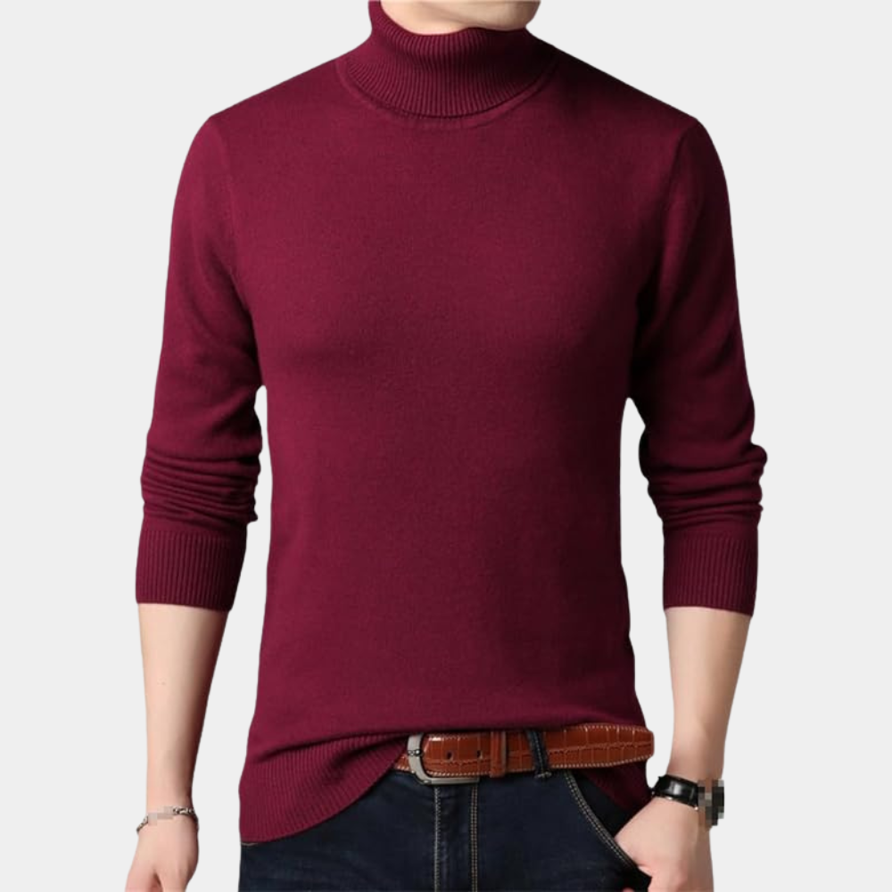 Eenvoudige herensweater met col