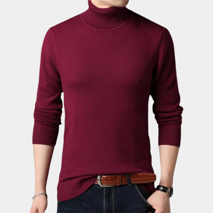 Eenvoudige herensweater met col