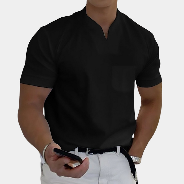 Heren T-shirt met ontspannen pasvorm en klassiek ontwerp