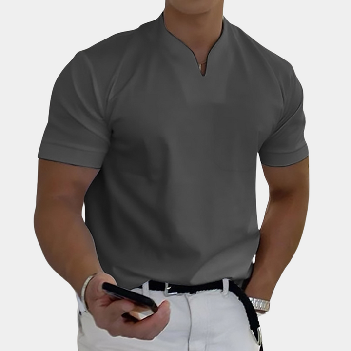 Heren T-shirt met ontspannen pasvorm en klassiek ontwerp
