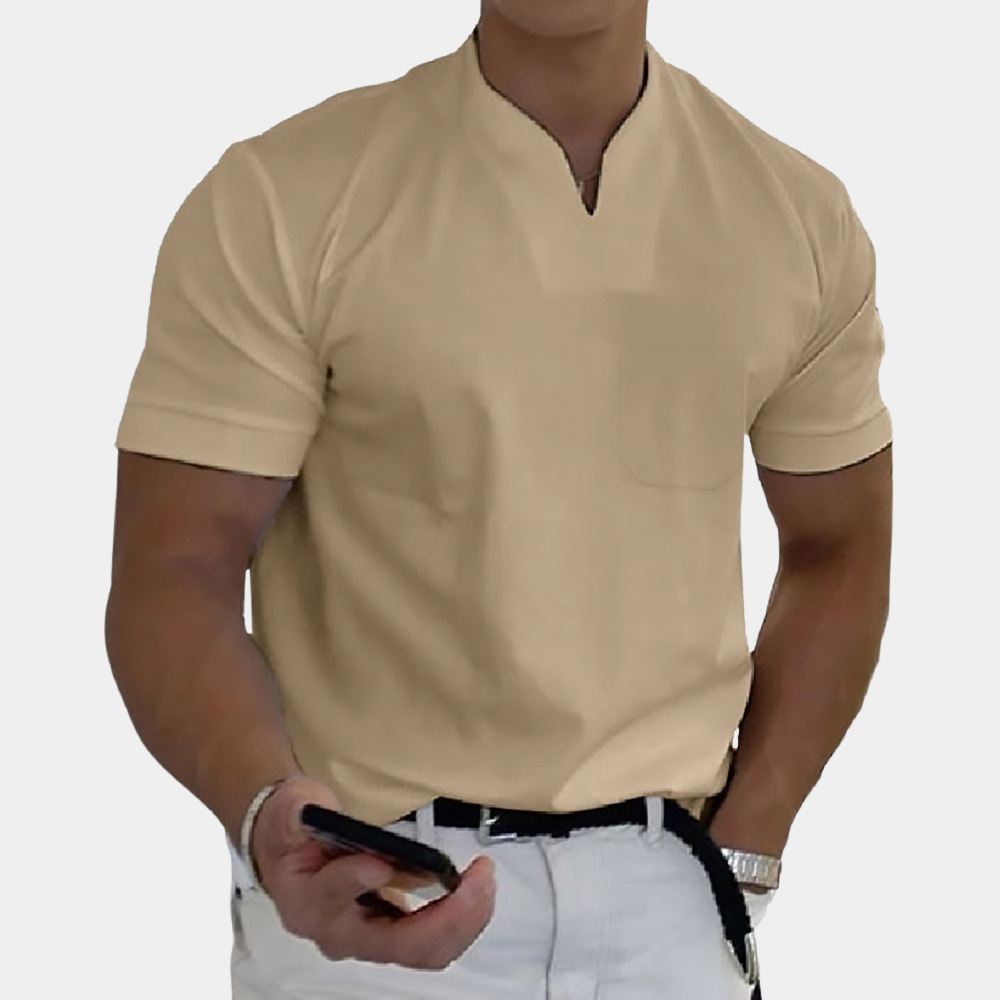 Heren T-shirt met ontspannen pasvorm en klassiek ontwerp