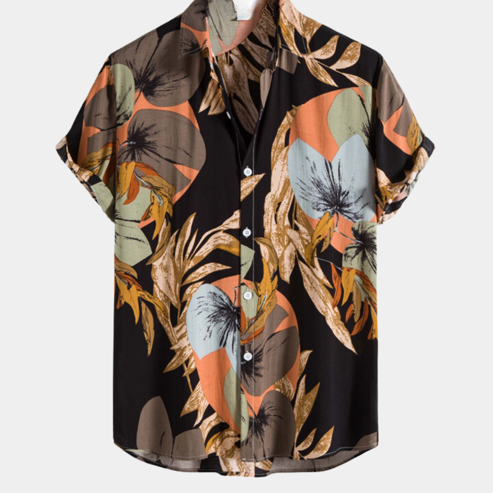 Herenshirt met tropische print