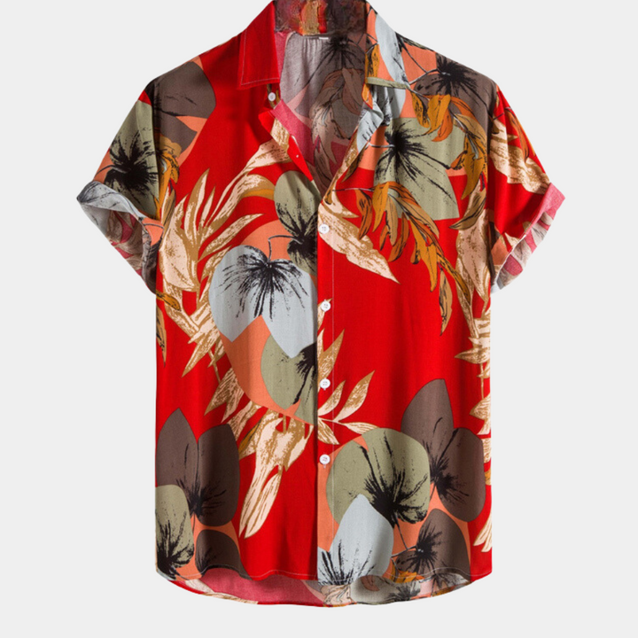 Herenshirt met tropische print