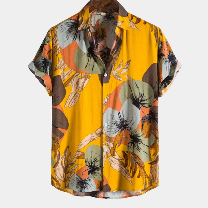 Herenshirt met tropische print