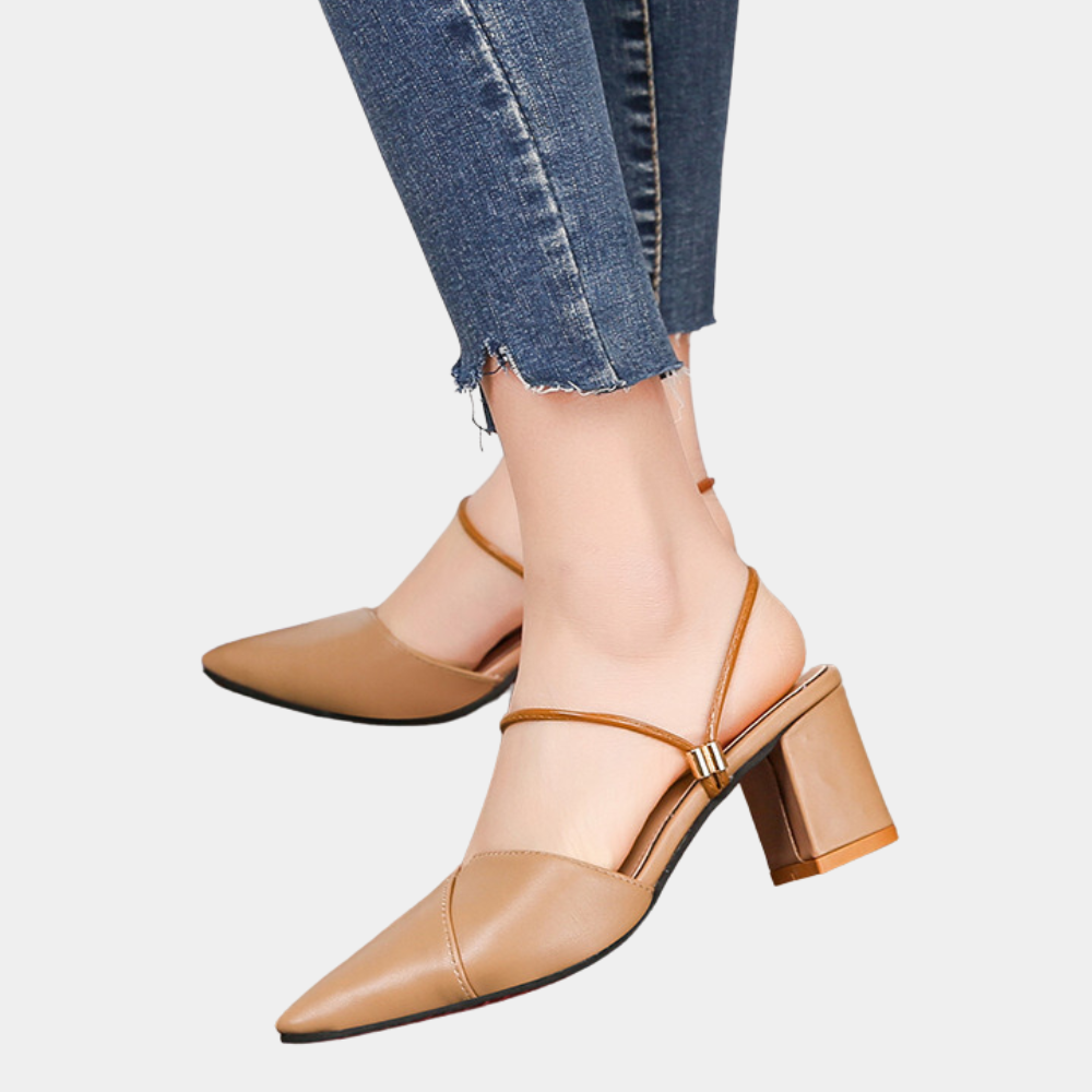 Dames sandalen met hoge hak en smalle bandjes