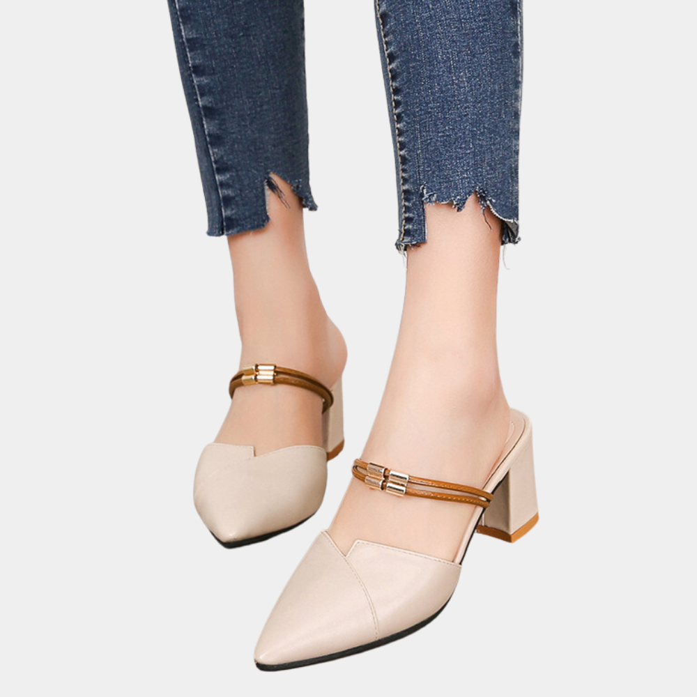 Dames sandalen met hoge hak en smalle bandjes