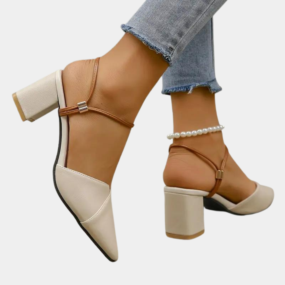 Dames sandalen met hoge hak en smalle bandjes