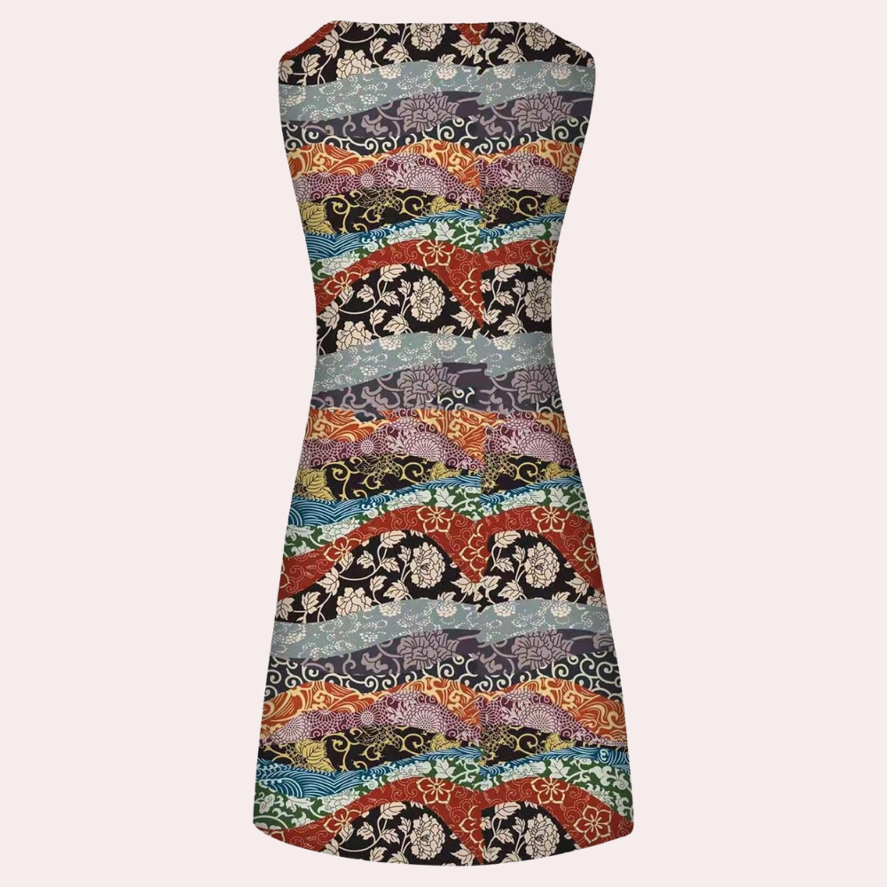 Dames strandjurk met bloemenprint en casual pasvorm