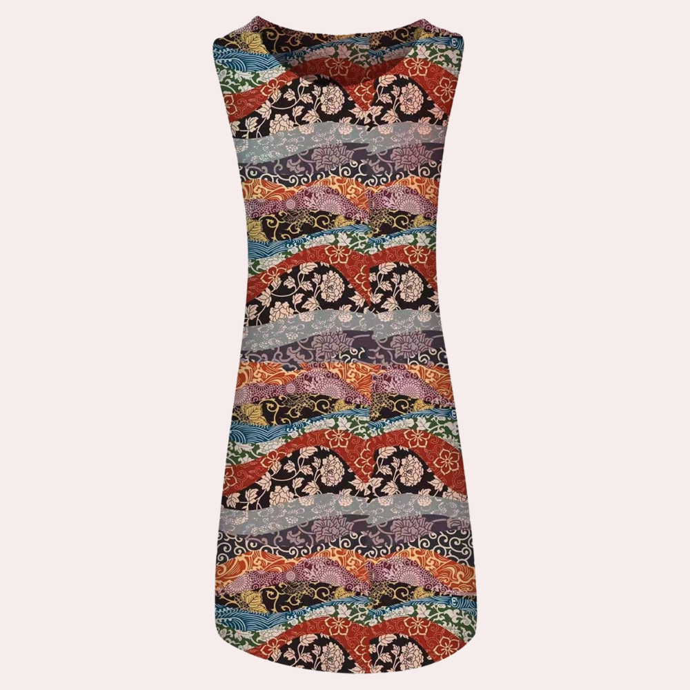 Dames strandjurk met bloemenprint en casual pasvorm