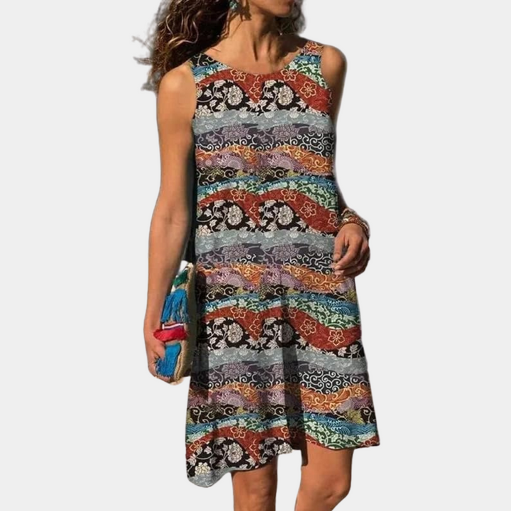 Dames strandjurk met bloemenprint en casual pasvorm