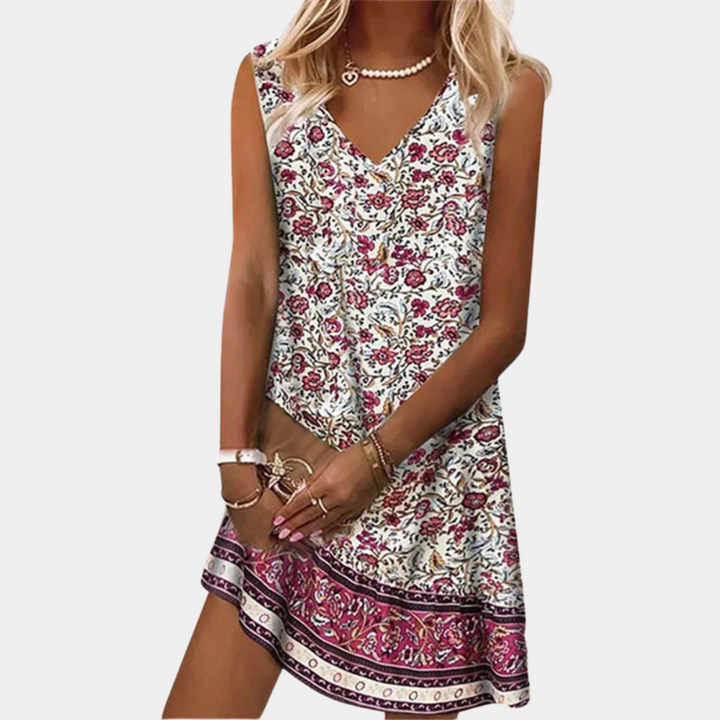 Dames strandjurk met bloemenprint en casual pasvorm