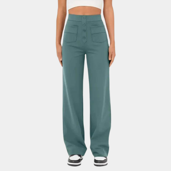 Ciara - Casual damesbroek met hoge taille