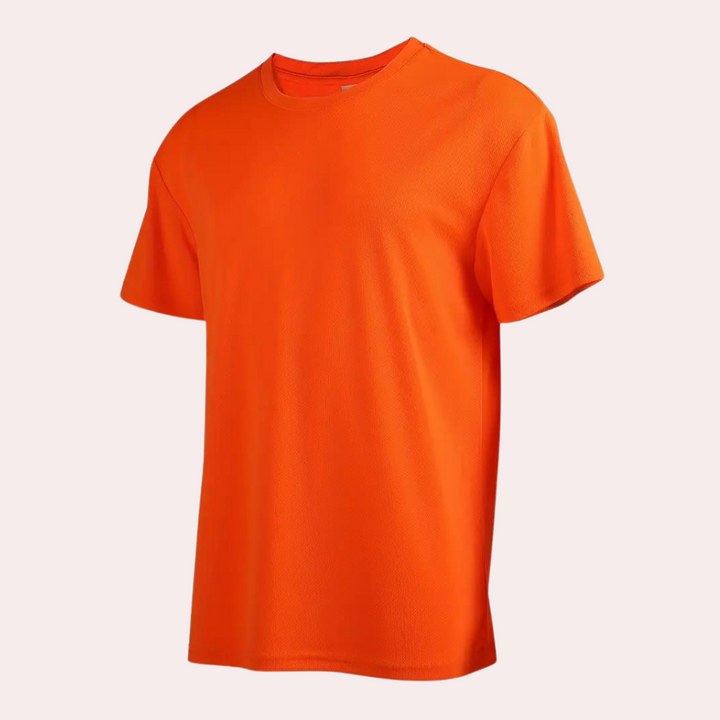 Heren T-shirt met ronde hals en casual pasvorm