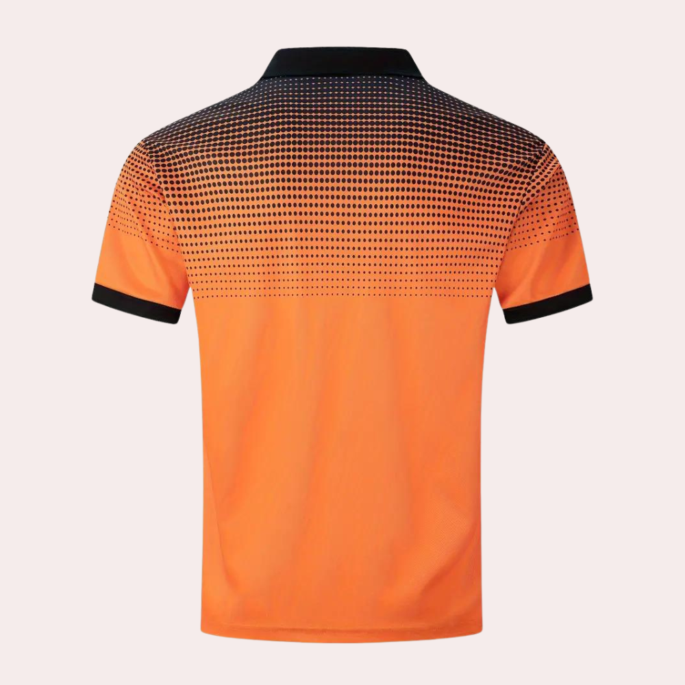 Oranje overhemd met stippen voor heren