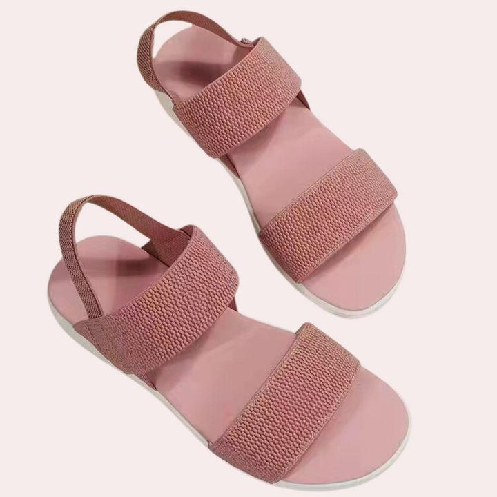 Dames platte sandalen met verstelbare band en comfortabele zool