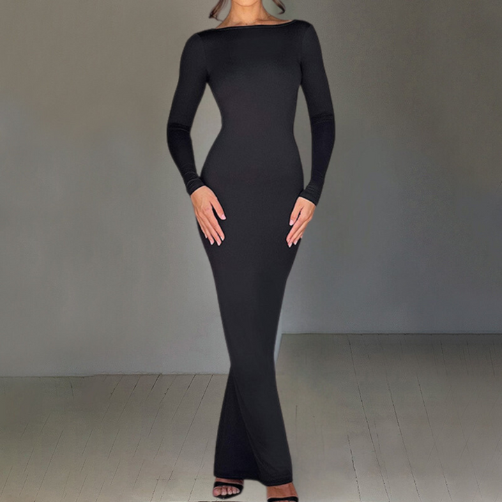 Faustina - Elegante dames maxi-jurk met open rug