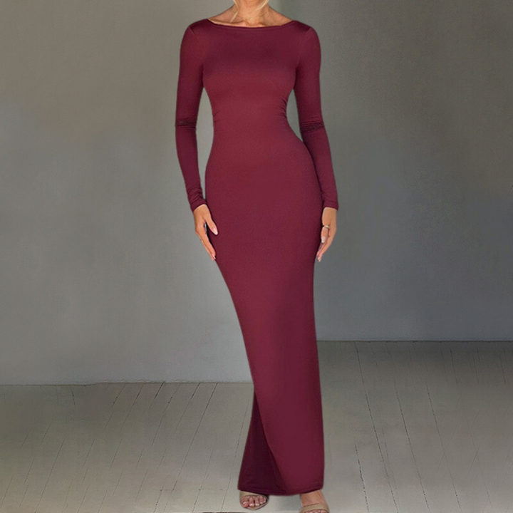Faustina - Elegante dames maxi-jurk met open rug