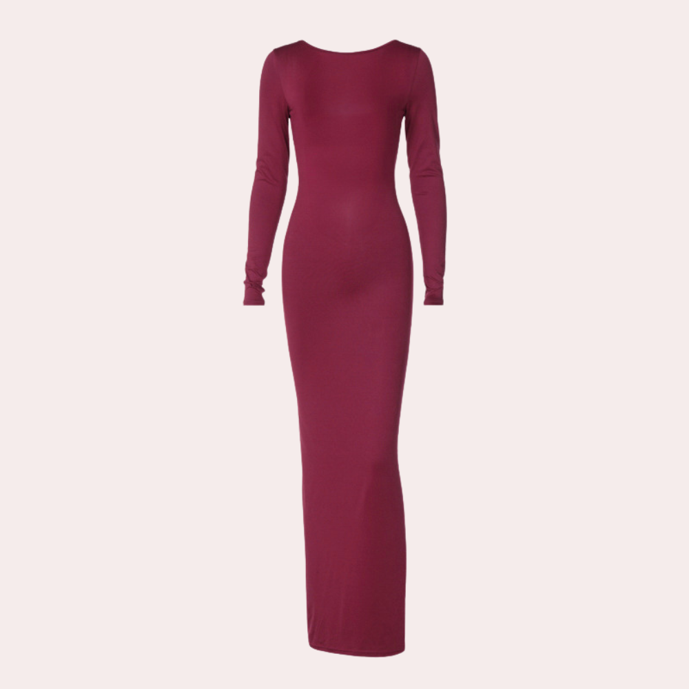 Faustina - Elegante dames maxi-jurk met open rug