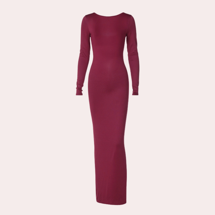 Faustina - Elegante dames maxi-jurk met open rug