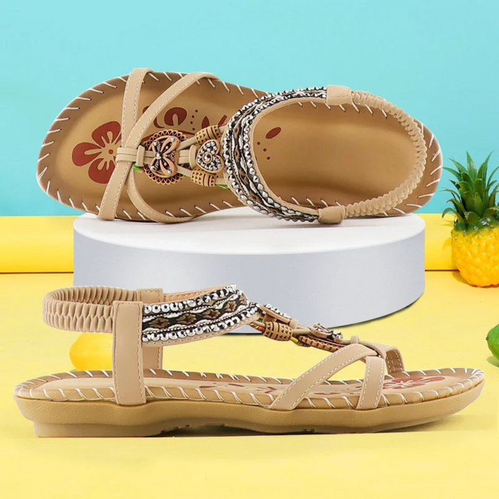 Dames sandalen met elastische pasvorm en antislipzool