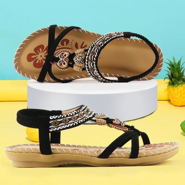 Dames sandalen met elastische pasvorm en antislipzool
