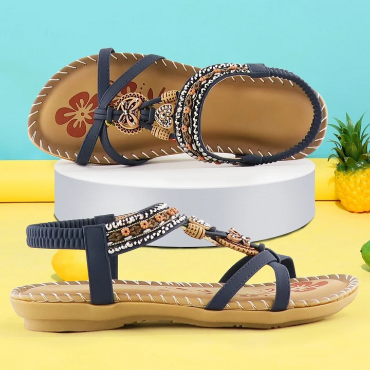 Dames sandalen met elastische pasvorm en antislipzool