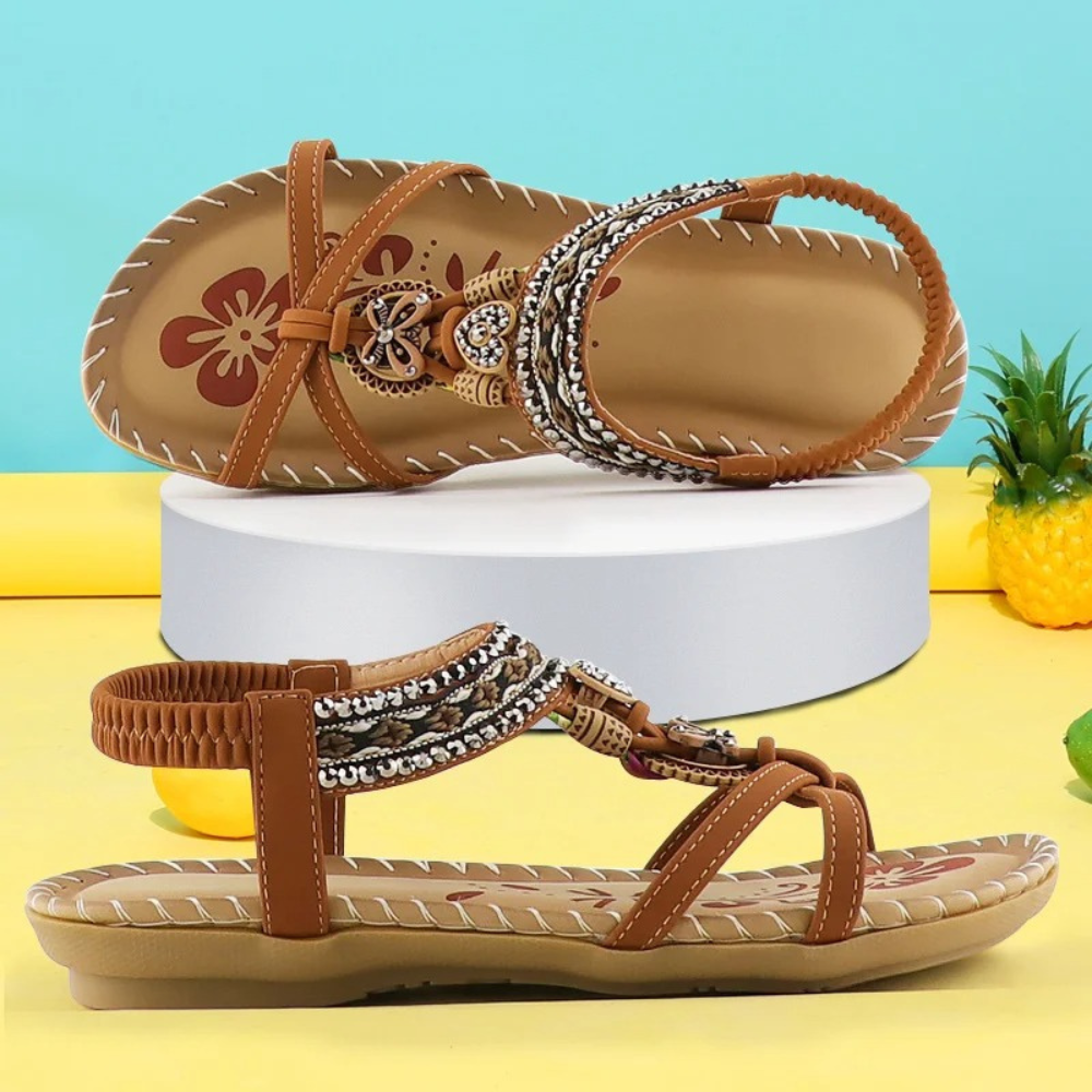 Dames sandalen met elastische pasvorm en antislipzool