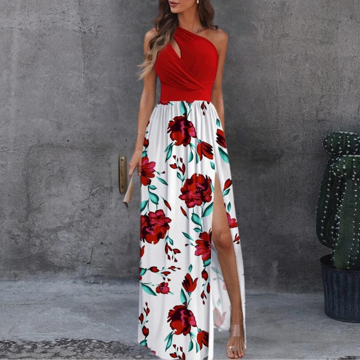 Loredana - Elegante dames maxi-jurk met één schouder