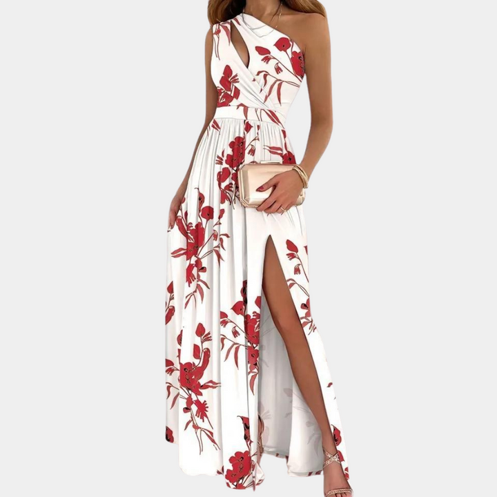 Loredana - Elegante dames maxi-jurk met één schouder