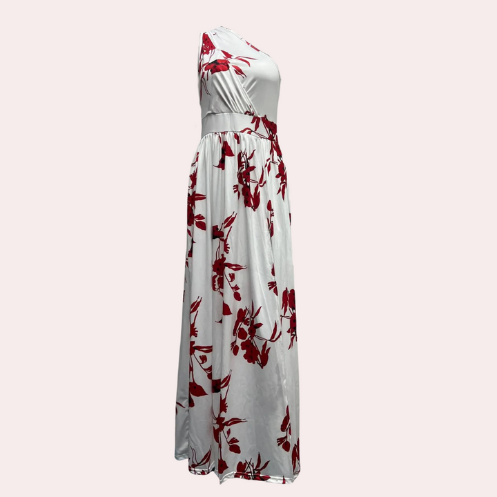 Loredana - Elegante dames maxi-jurk met één schouder
