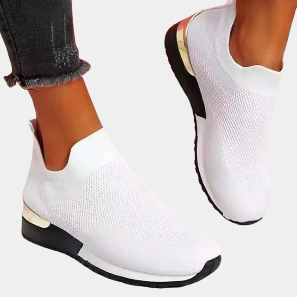 Dames slip-on sneakers met minimalistisch ontwerp en flexibele zool