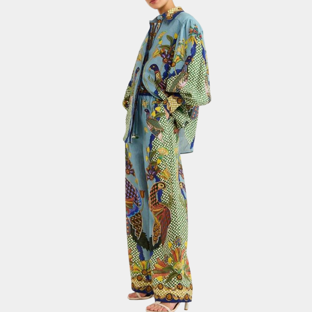Dames set met print en relaxte pasvorm