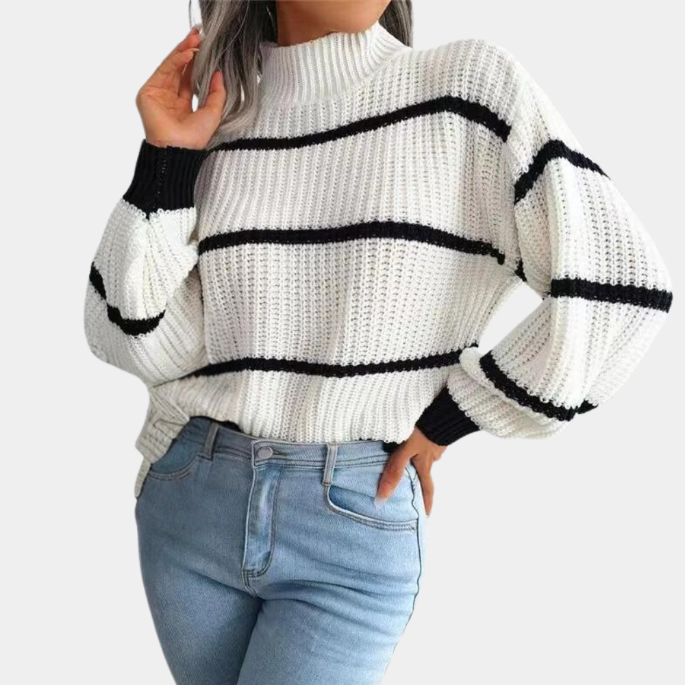 Celine - Elegante Zachte Damestrui met Hoge Hals