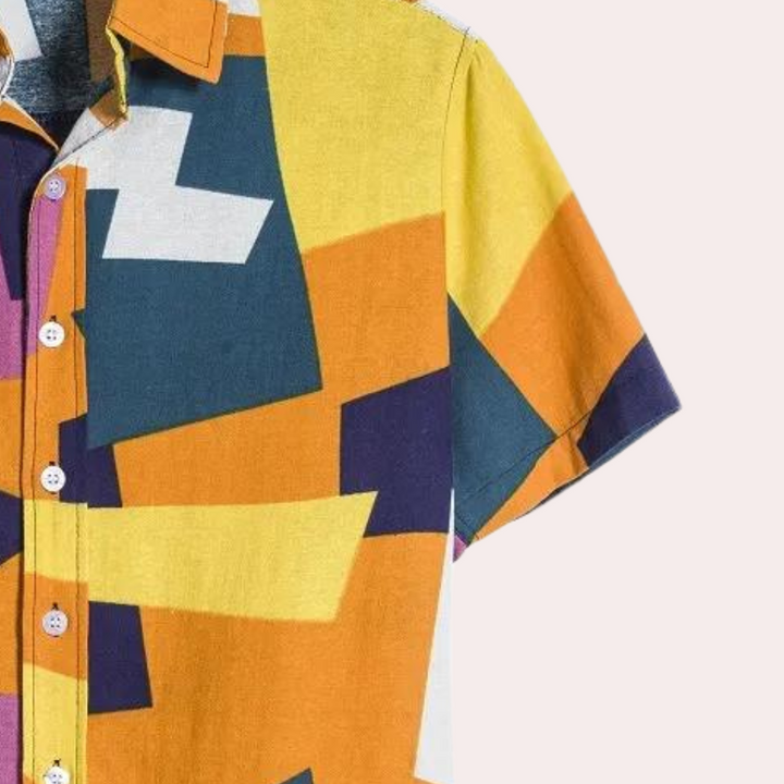 Manfred - Stijlvol Herenoverhemd met Geometrische print