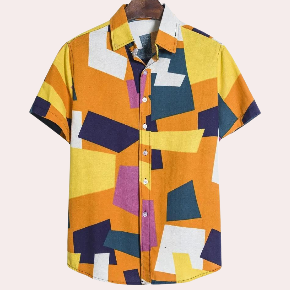 Manfred - Stijlvol Herenoverhemd met Geometrische print
