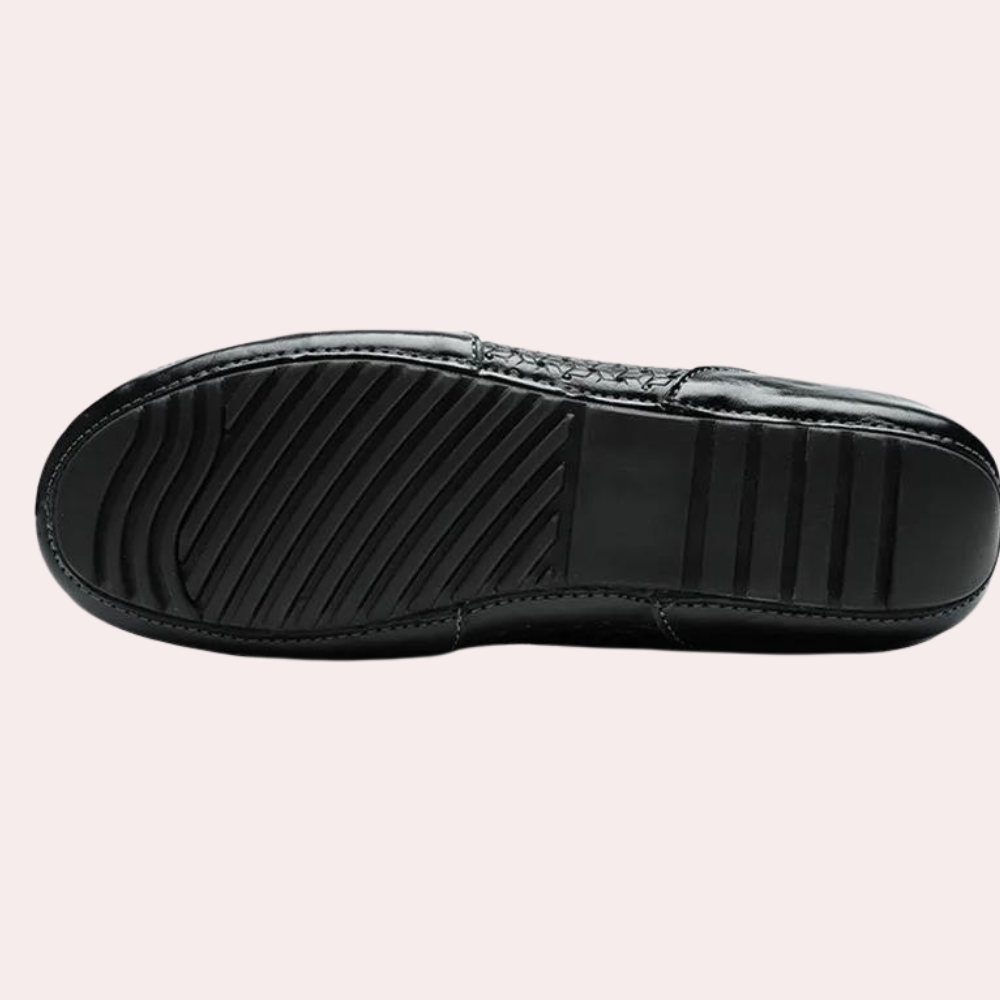 Heren loafers met ventilatiegaatjes en flexibele zool