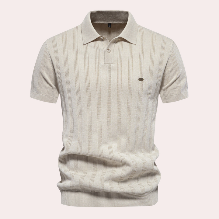 Cornel - Ademend gebreid heren t-shirt