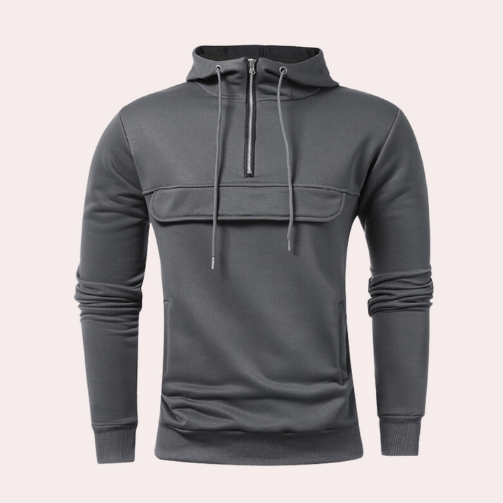 Nikita - Casual capuchon met halve rits voor heren