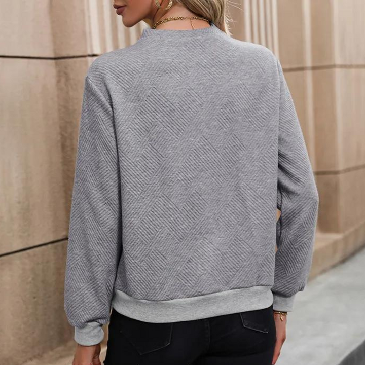 Dames sweater met losse pasvorm en ronde hals