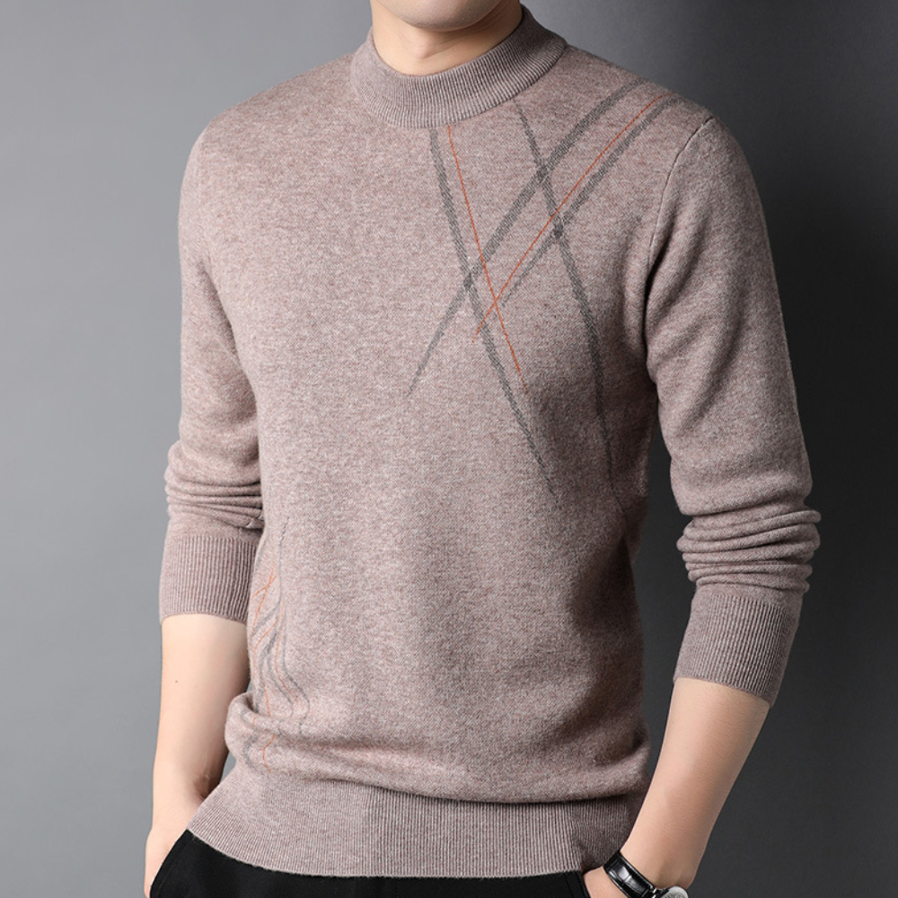 Iulian - Casual ademende gebreide heren trui