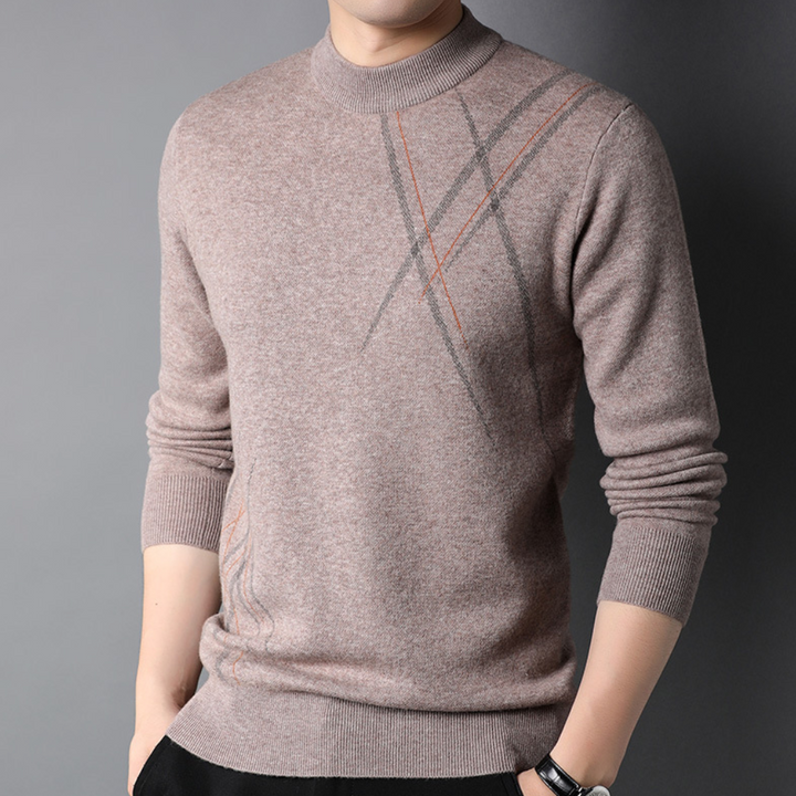 Iulian - Casual ademende gebreide heren trui