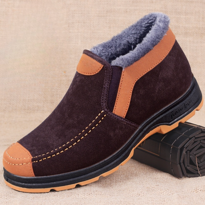 Heren winterboots met pluche voering en instapdesign