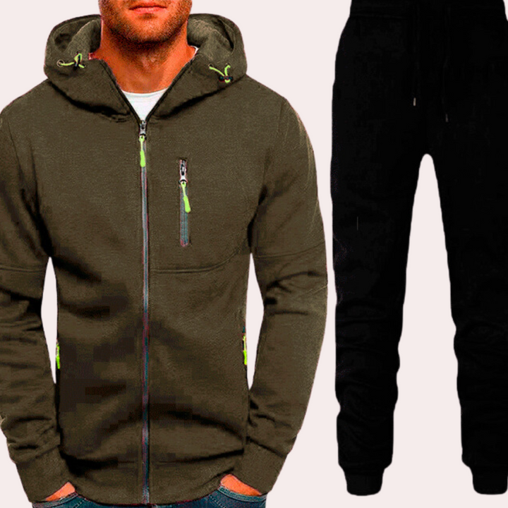 Heren hoodie- en broekenset met comfortabele pasvorm