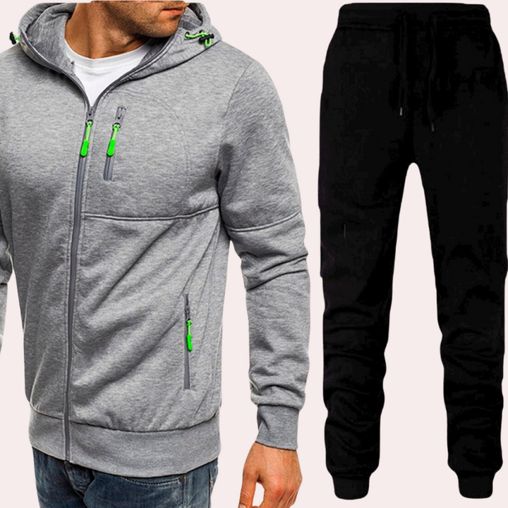 Heren hoodie- en broekenset met comfortabele pasvorm