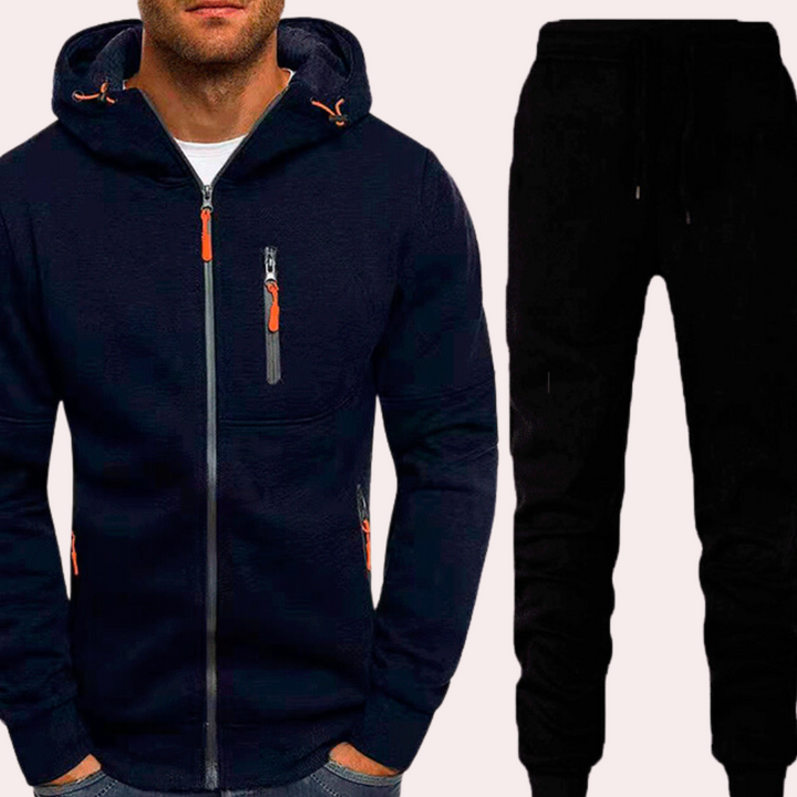 Heren hoodie- en broekenset met comfortabele pasvorm