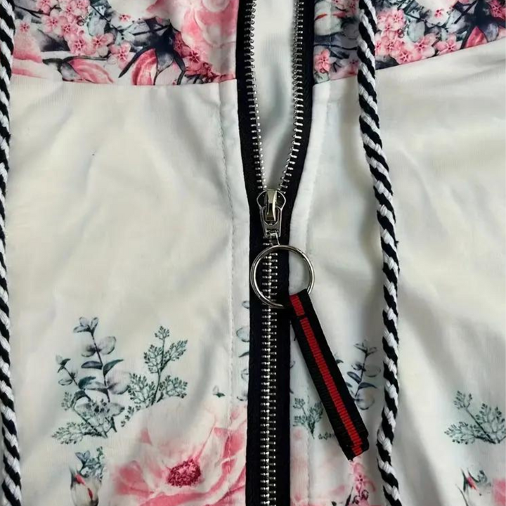 Ariela - Zip-up hoodie met bloemenprint voor dames