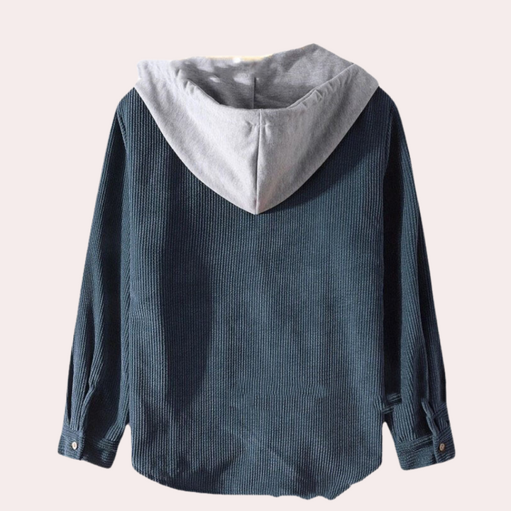 Jeno - Trendy corduroy herenjack met capuchon