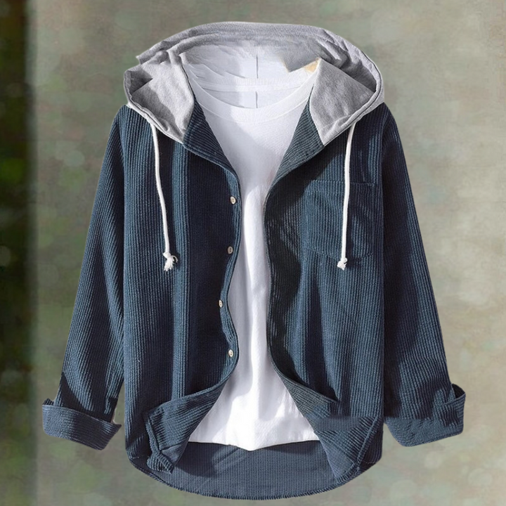 Jeno - Trendy corduroy herenjack met capuchon