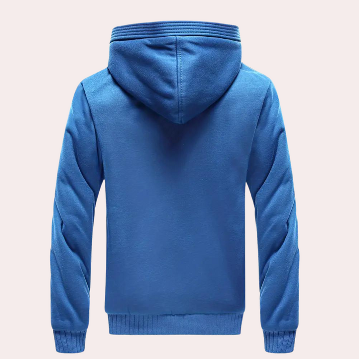 Kari - Warme pluche jas met capuchon voor heren