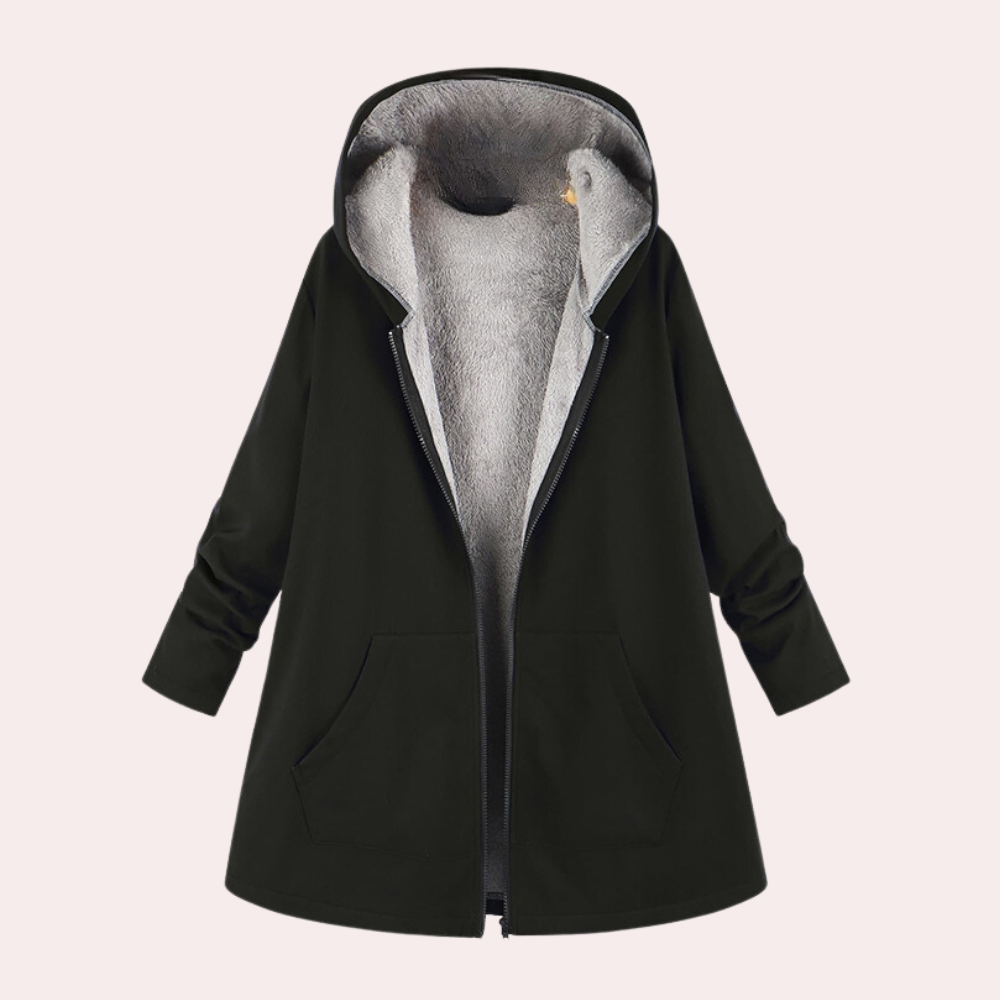 Ajla - Casual warm damesjack met capuchon